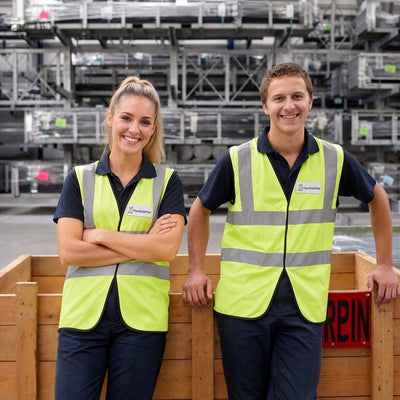 Two members of the Marshie warehouse team