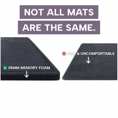 Marshie Mat thicker than a normal rug comparison